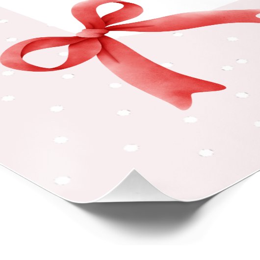 Berry Sweet Pink Coquette Babydusche Poster (Ecke)