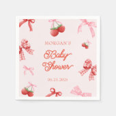 Berry Sweet Pink Coquette Babydusche Serviette (Vorderseite)