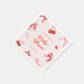 Berry Sweet Pink Coquette Babydusche Serviette (Ecke)