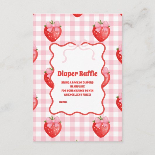 Berry Sweet Pink Diapper Raffle Begleitkarte (Vorderseite)