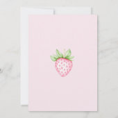 Berry Sweet Pink Erdbeermädchen-Baby-Party Einladung (Rückseite)