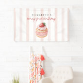 Berry Sweet Pink First Birthday Banner (Insitu)