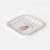 Berry Sweet Pink First Birthday  Pappteller (Gewinkelt)