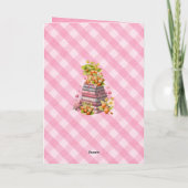 Berry Sweet Pink Gingham Baby Shower Einladung (Rückseite)