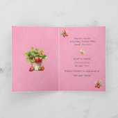 Berry Sweet Pink Gingham Baby Shower Einladung (Innenseite)