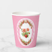 Berry Sweet Pink Gingham Baby Shower Pappbecher (Vorderseite)