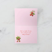 Berry Sweet Pink Gingham Dankeskarte (Innenseite)