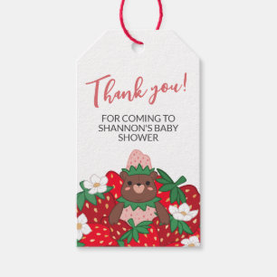 Berry Sweet Pink Strawberry Baby Dusche Vielen Dan Geschenkanhänger