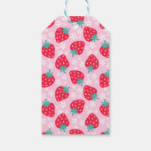 Berry Sweet Pink Strawberry Baby Shower Geschenkanhänger (Rückseite)