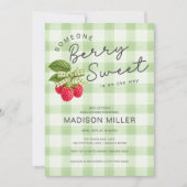 Berry Sweet Raspberry Baby Shower Einladung (Vorderseite)