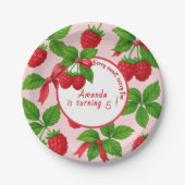 Berry Sweet Raspberry Kindergeburtstag Party - Pappteller (Vorderseite)