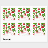 Berry Sweet Raspberry Kindergeburtstag Party - Quadratischer Aufkleber (Blatt)