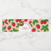 Berry Sweet Raspberry Kindergeburtstag Party - Wasserflaschenetikett (Einzelnes Label)
