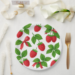 Berry Sweet Raspberry Paper Plate Pappteller