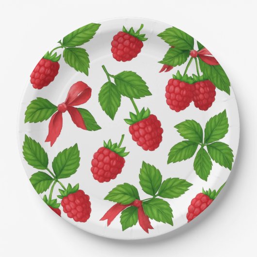 Berry Sweet Raspberry Paper Plate Pappteller (Vorderseite)