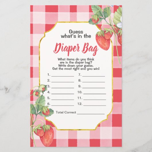 Berry Sweet rät, was in der Windeltasche ist (Vorderseite)