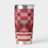Berry Sweet Red Checkered Strawberry Tumbler Thermobecher (Links)