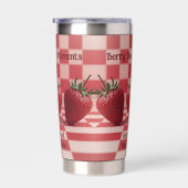 Berry Sweet Red Checkered Strawberry Tumbler Thermobecher (Rechts)
