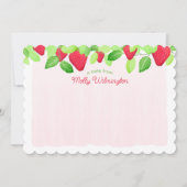 Berry Sweet Red Strawberry Baby Dusche Mitteilungs Einladung (Vorderseite)