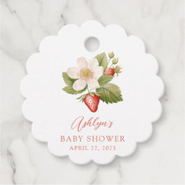 Berry Sweet Red Strawberry Baby Dusche Tag Geschenkanhänger