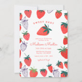 Berry Sweet Red Strawberry Baby Shower Einladung (Vorderseite)