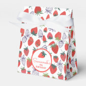 Berry Sweet Red Strawberry Birthday Favor Box Geschenkschachtel (Vorderseite)