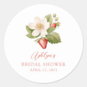 Berry Sweet Red Strawberry Brautparty Sticker (Vorderseite)