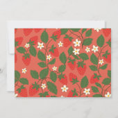 Berry Sweet Red Strawberry Foto 2. Geburtstag Einladung (Rückseite)