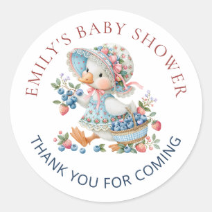Berry Sweet Silly Goose Baby Shower Danke Runder Aufkleber