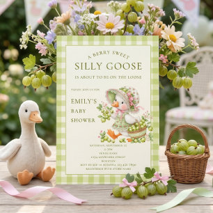 Berry Sweet Silly Goose Gooseberry Baby Shower Einladung