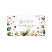Berry Sweet Strawberries Adresse Adressaufkleber (Vorne)