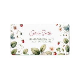 Berry Sweet Strawberries Adresse Adressaufkleber