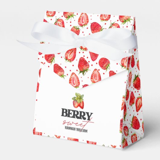 Berry Sweet Strawberries Babydusche Geschenkschachtel (Vorderseite)