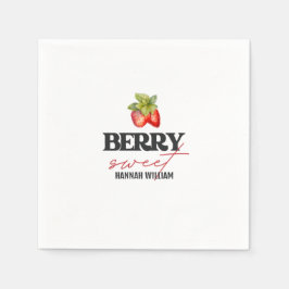 Berry Sweet Strawberries Babydusche Serviette