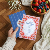 Berry Sweet Strawberries Blueberries & Blooms Einladung