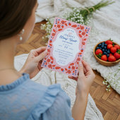 Berry Sweet Strawberries Blueberries & Blooms Einladung