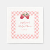 Berry Sweet Strawberries Thema Kinderdusche Party Serviette (Vorderseite)
