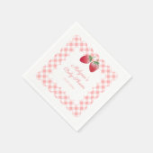 Berry Sweet Strawberries Thema Kinderdusche Party Serviette (Ecke)