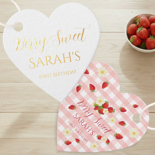 Berry Sweet Strawberry 1. Geburtstag Echt Geschenkanhänger
