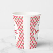 Berry Sweet Strawberry 1. Geburtstag Party Pappbecher (Rechts)