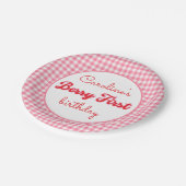 Berry Sweet Strawberry 1. Geburtstag Party Pappteller (Schrägansicht)