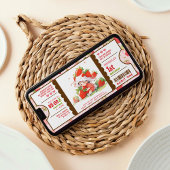 Berry Sweet Strawberry 1. Geburtstagskarte Einladung