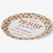 Berry Sweet Strawberry 1st Birthday Party Pappteller (Schrägansicht)