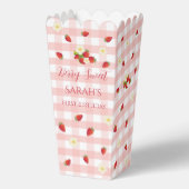 Berry Sweet Strawberry 1st Birthday Popcorn  Geschenkschachtel (Vorderseite)