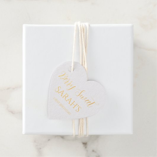 Berry Sweet Strawberry 1st Birthday Real  Geschenkanhänger (Mit Box)