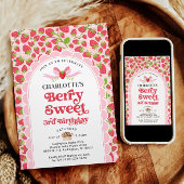 Berry Sweet Strawberry 3. Geburtstag Einladung