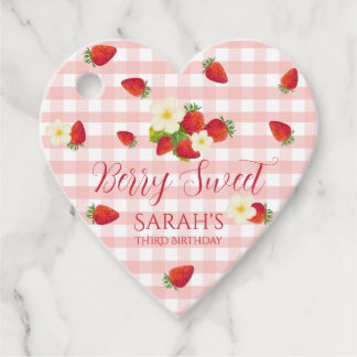 Berry Sweet Strawberry 3. Geburtstagsfeier Geschenkanhänger