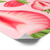 Berry Sweet Strawberry Baby Dusche Begrüßungs-Part Poster (Ecke)