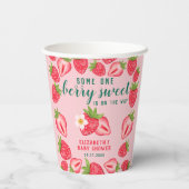 Berry Sweet Strawberry Baby Dusche Personalisiert Pappbecher (Rückseite)