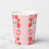 Berry Sweet Strawberry Baby Dusche Personalisiert Pappbecher (Rechts)